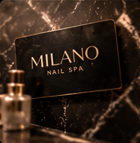 Milano gift card on black marble
