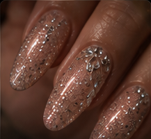 Glitter nail art
